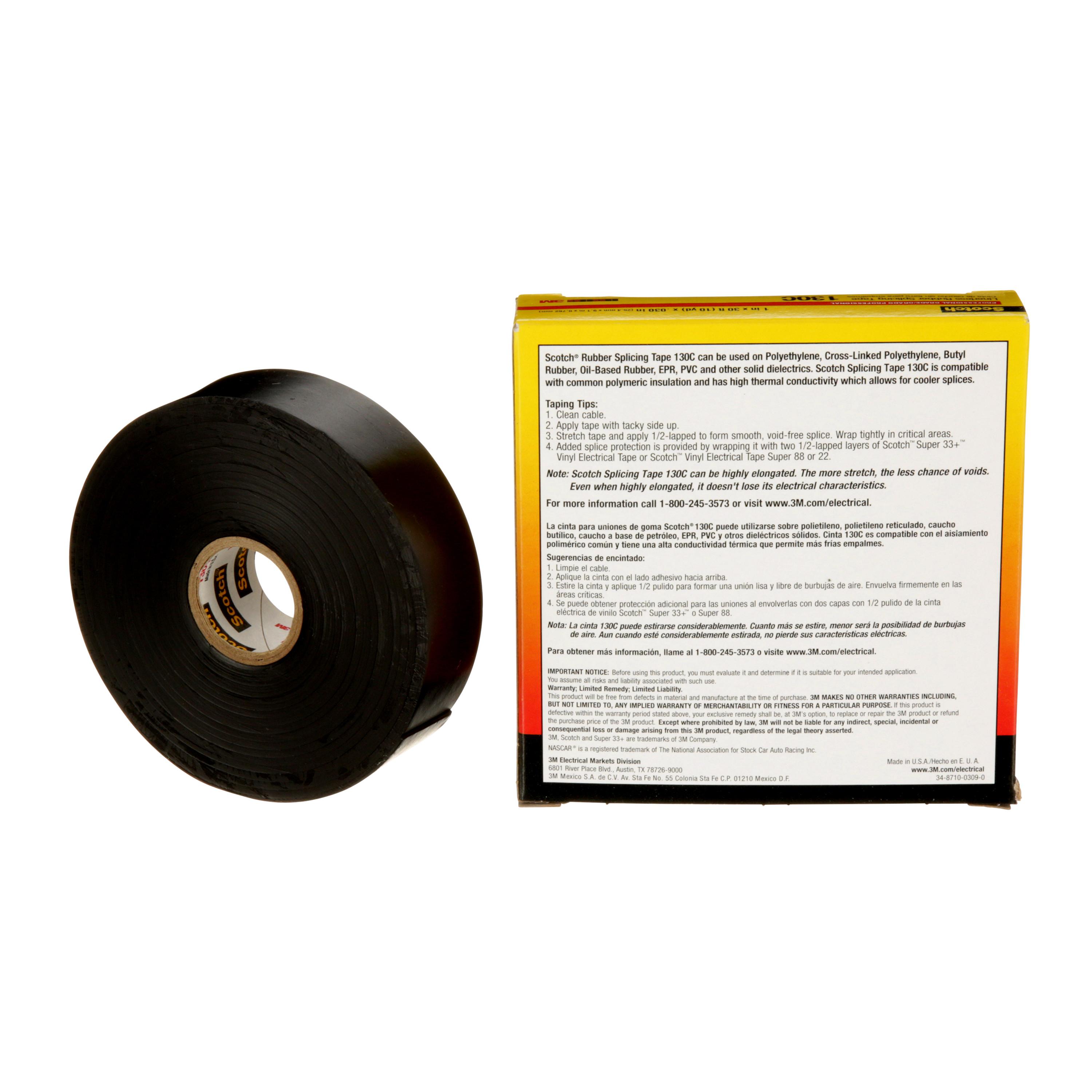 130C 1 X 30FT BLACK RUBBER SPLICING TP