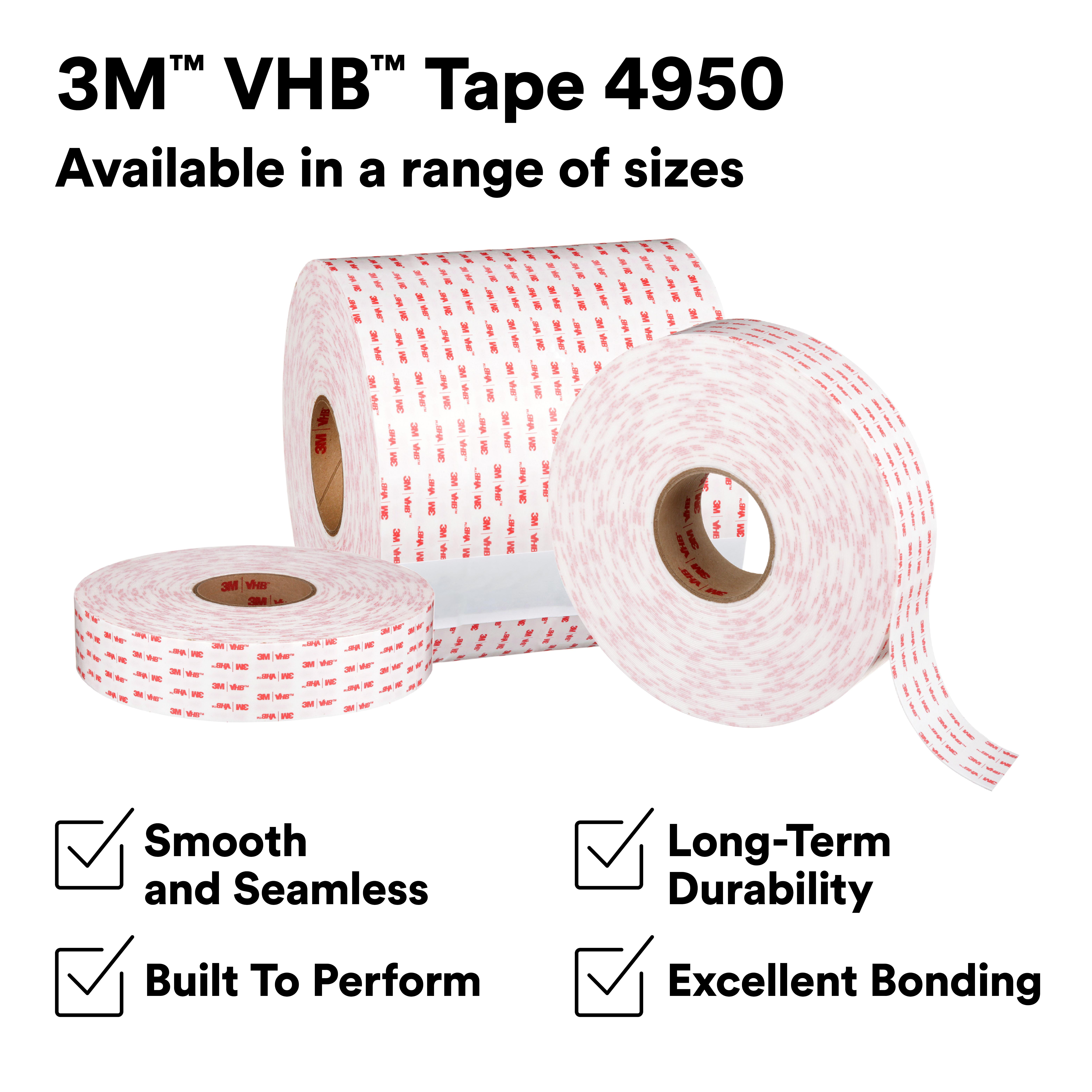 4950 1/4 X 36YD VHB TAPE 45MIL WHITE