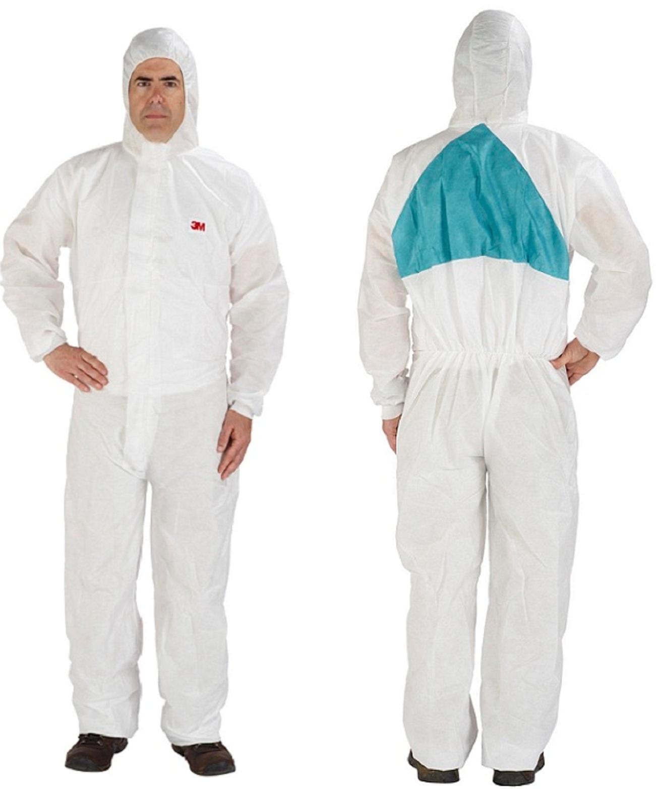 4520-4XL WHT/GRN PROTECTIVE COVERALL