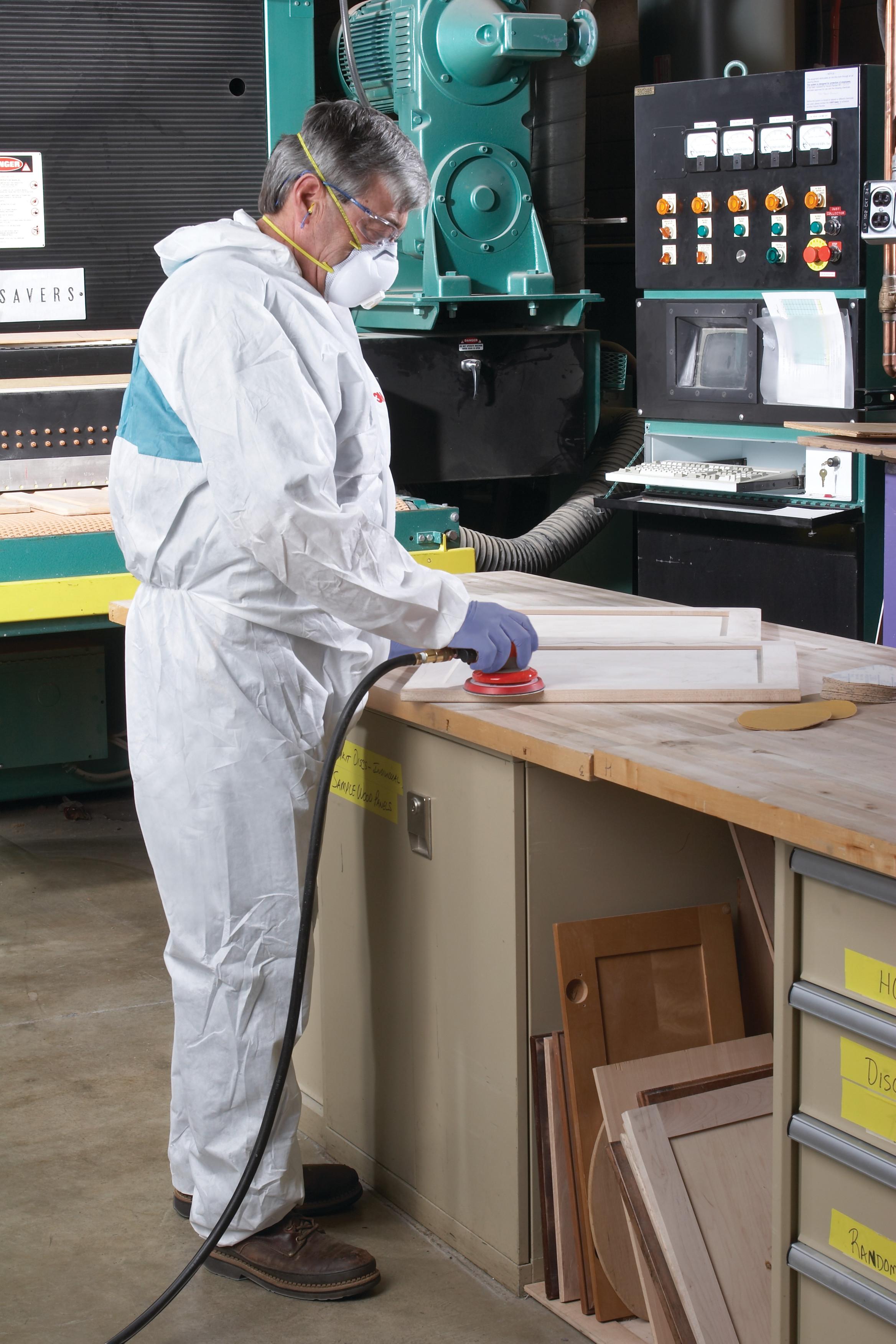 4520-4XL WHT/GRN PROTECTIVE COVERALL