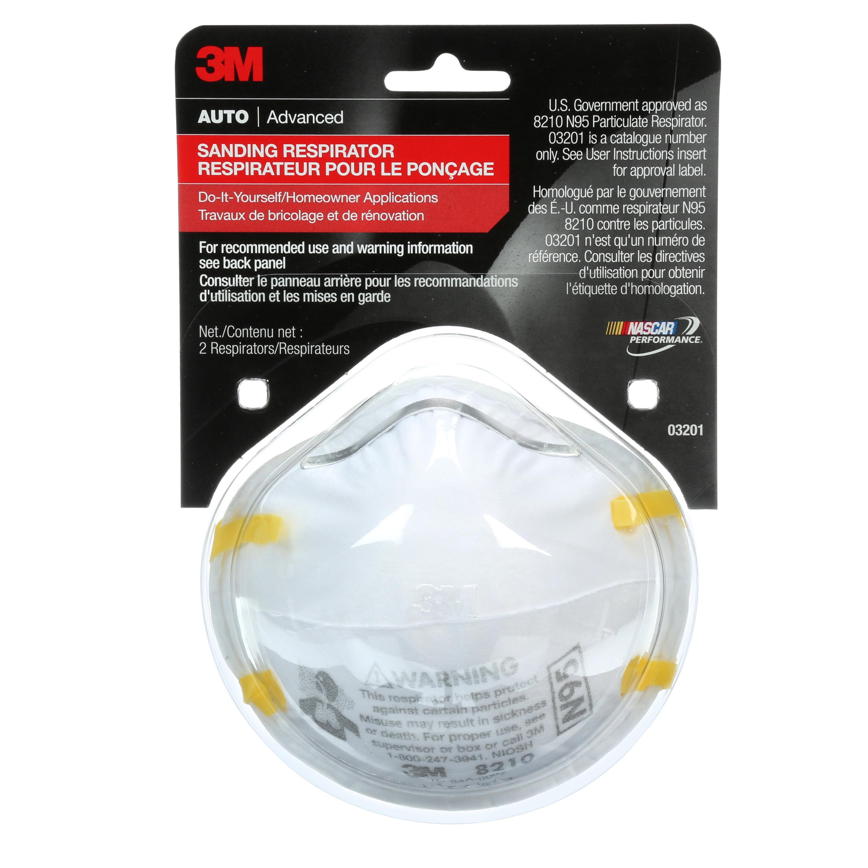 3M SANDING RESPIRATOR 03201 2 PER PACK
