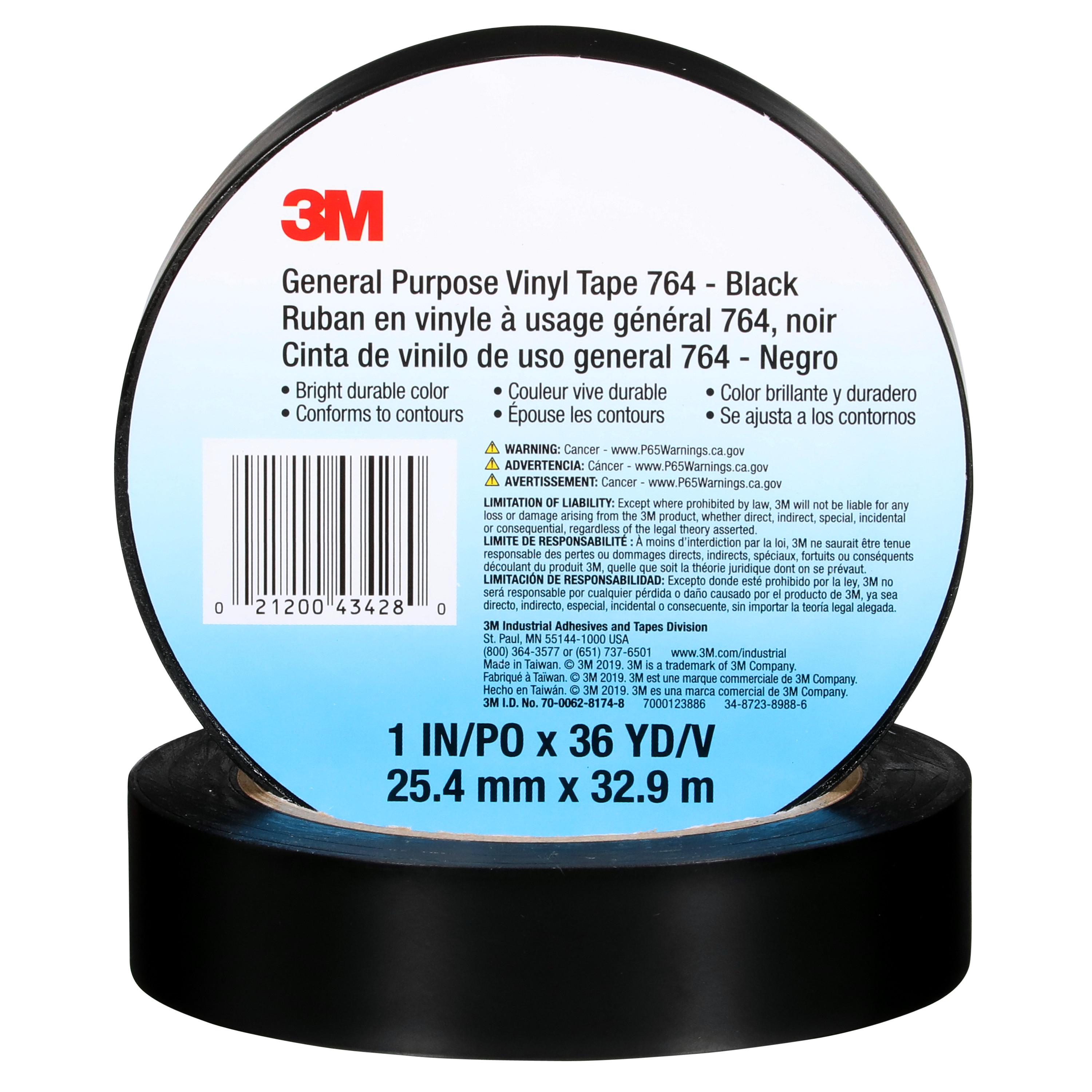 3M GENERAL PURPOSE VINYL TAPE 764 BLACK