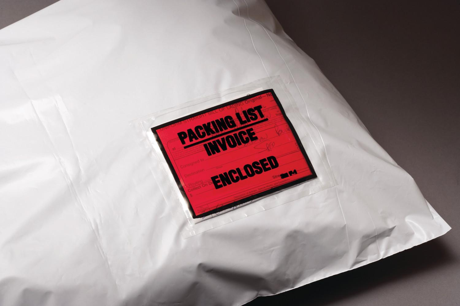 PACKING SLIP POUCH & PKT 10IN 7IN