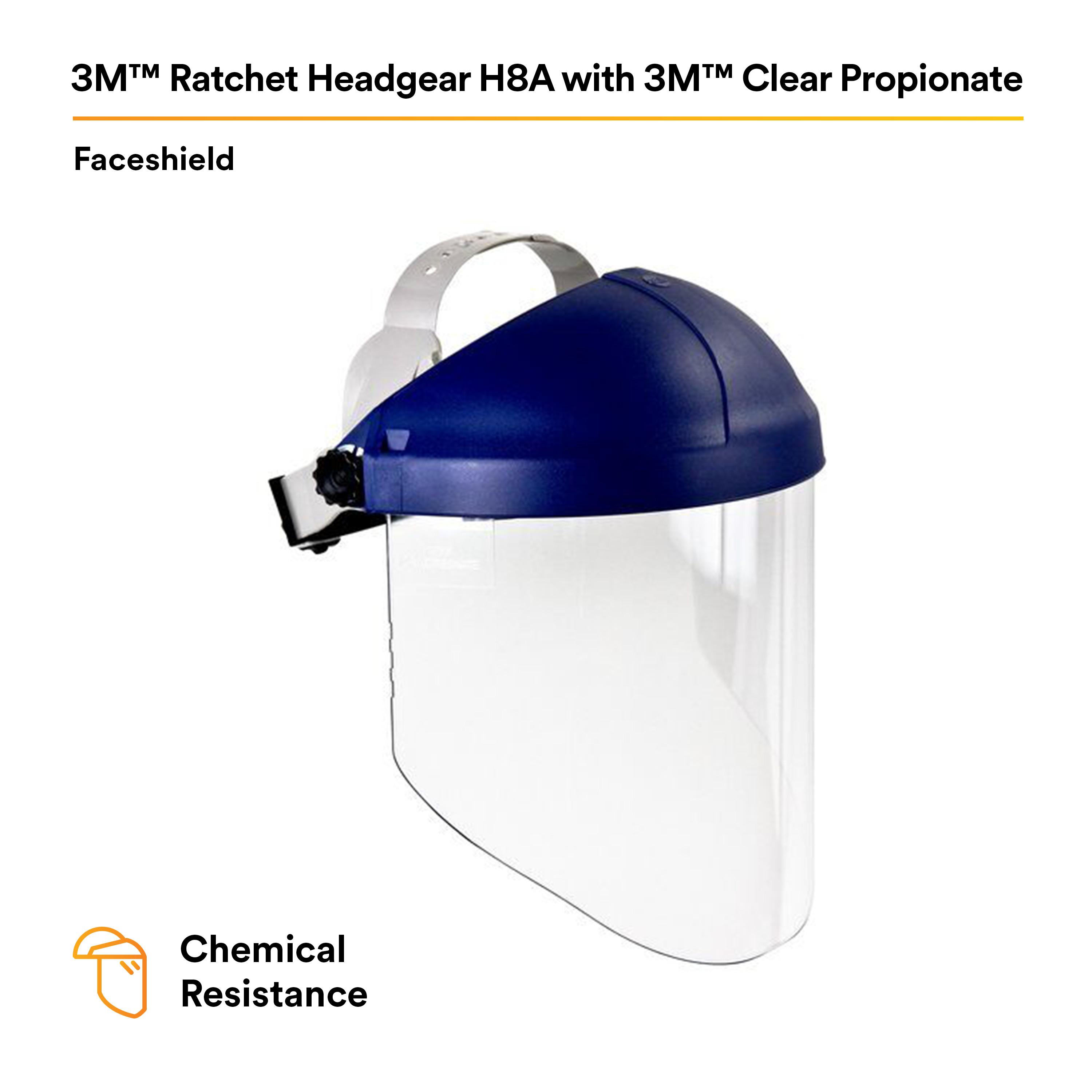FACE SHLD ASSY CLEAR PROPIONATE 5-1/2IN