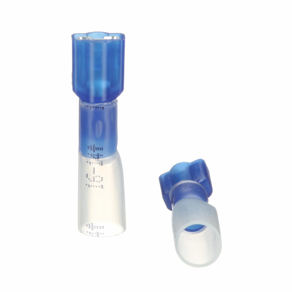 FEM CRP TERM 0.187IN BUTTED BRASS BLUE