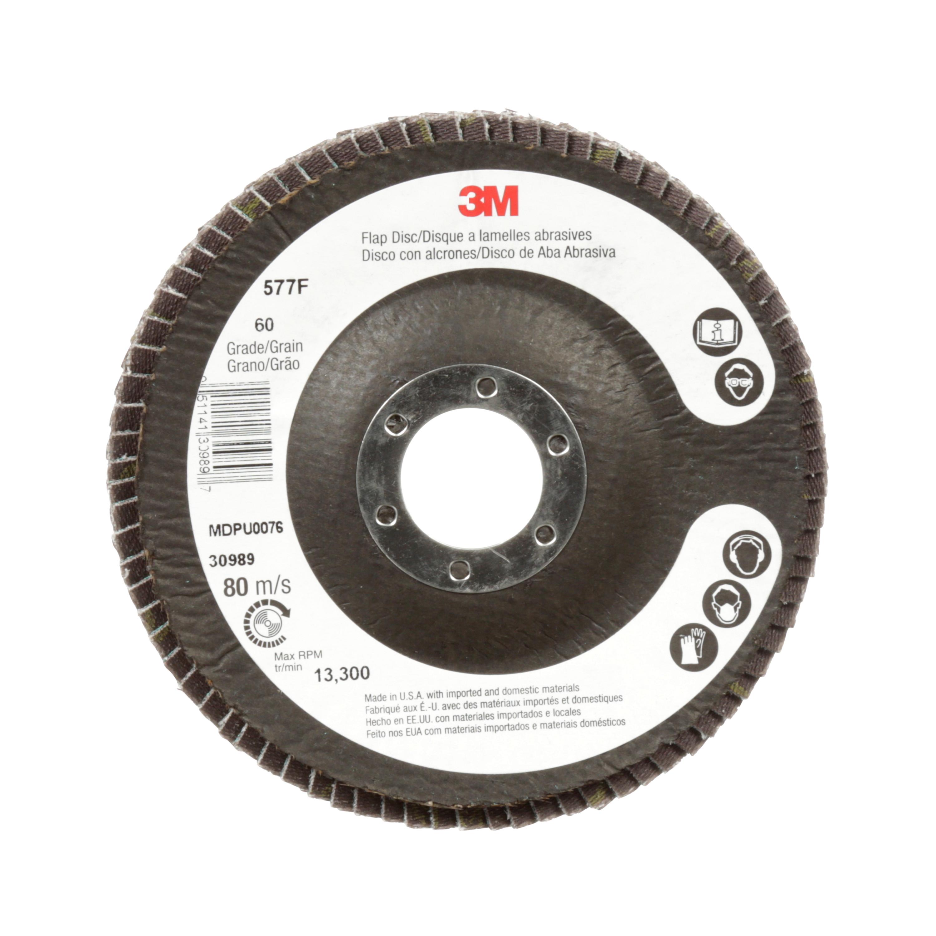 3M FLAP DISC 577F 36 T27 7 IN X 7/8 IN