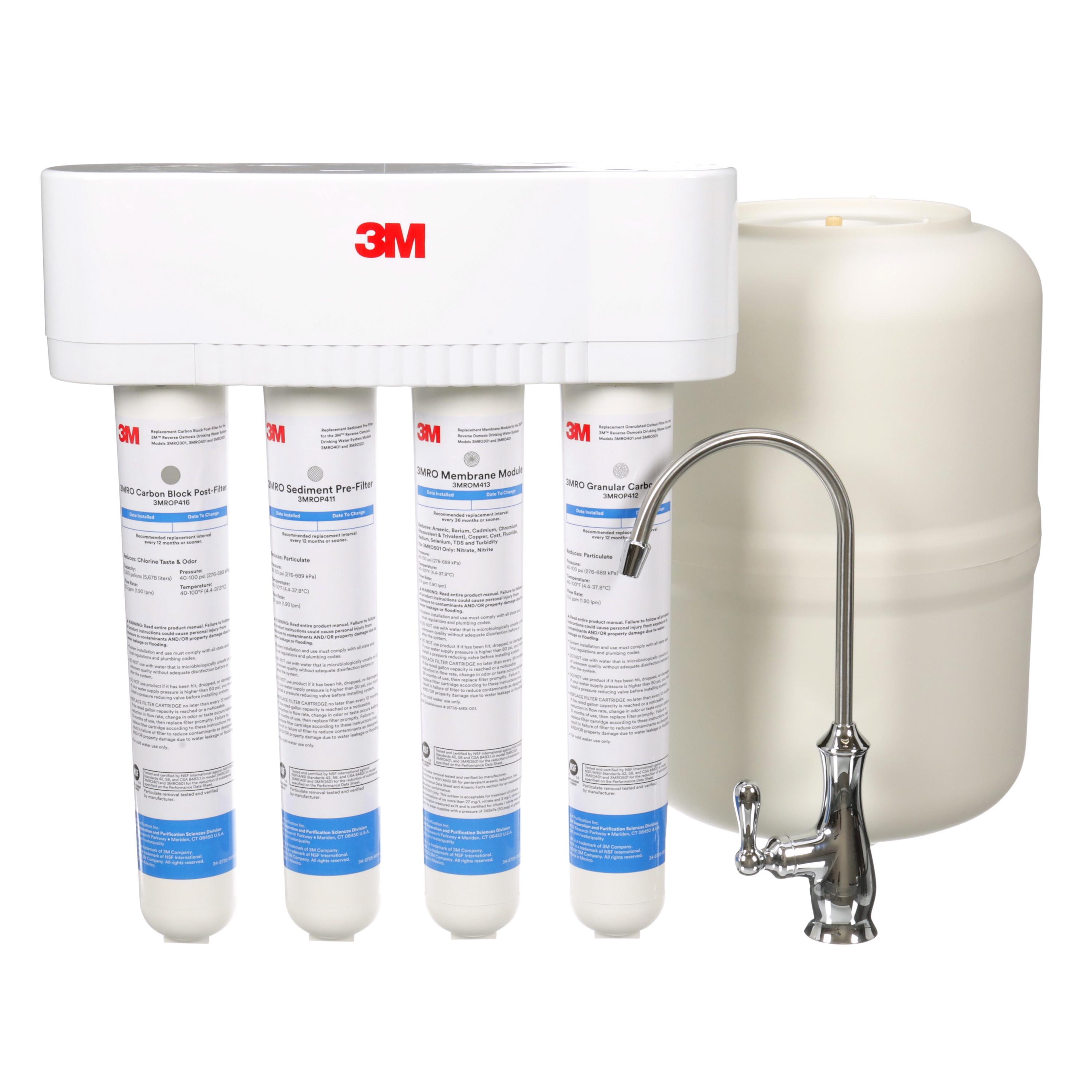 3M™ 7100086836 Reverse Osmosis Under Sink Water Filtration System, Import