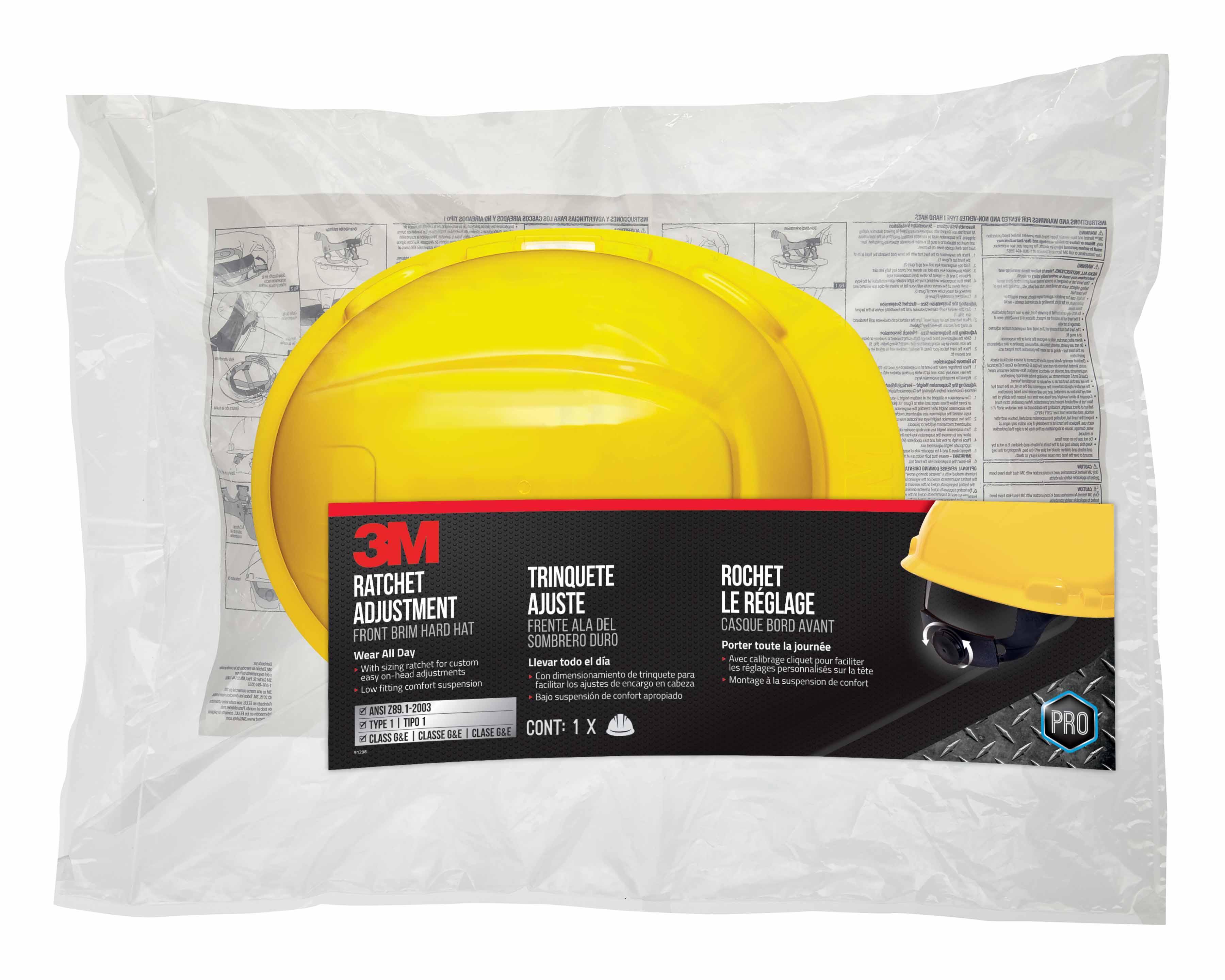 3M NON-VENTED HARD HAT WITH RATCHET