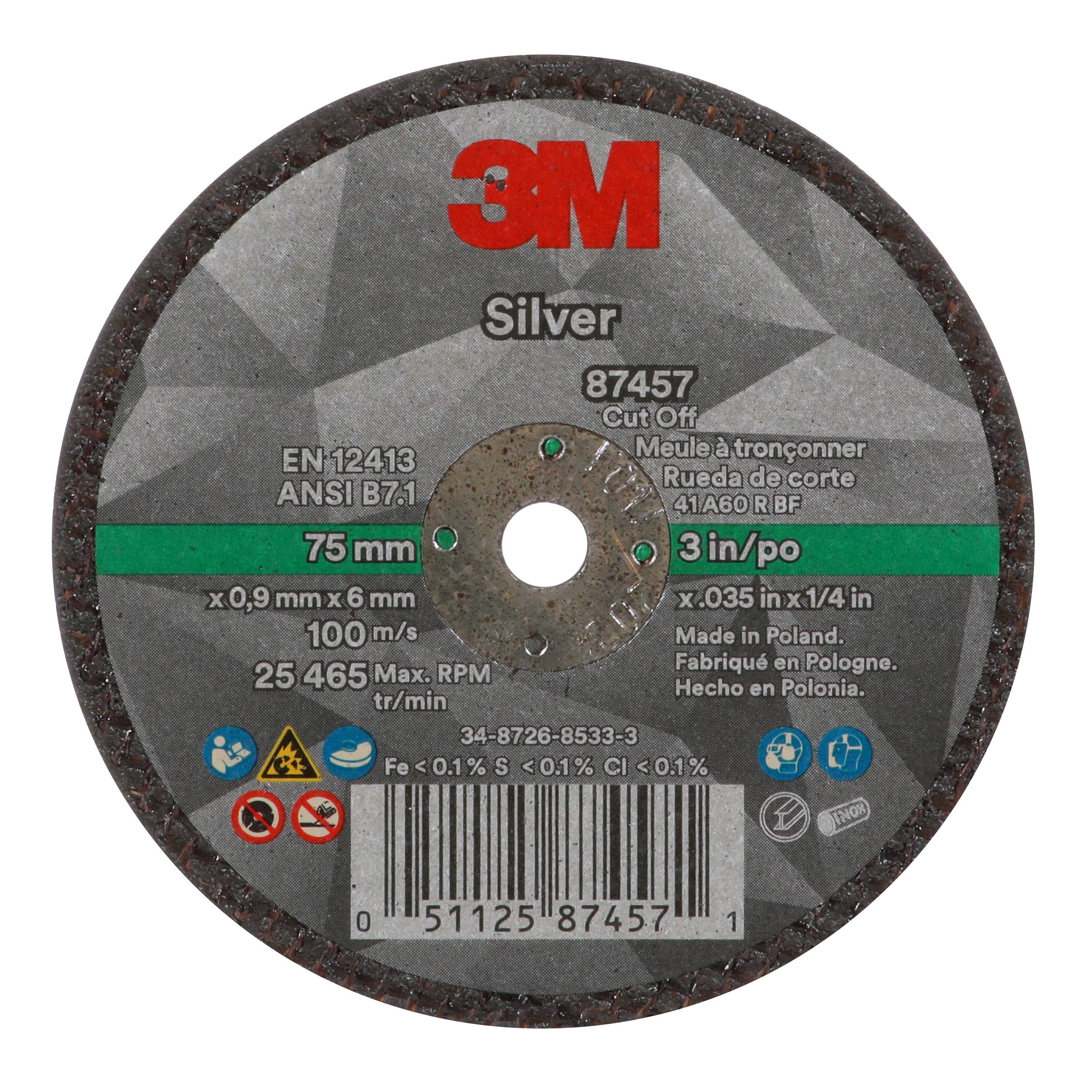 CUT-OFF WHL 3IN 0.035IN CERAMIC 25465RPM