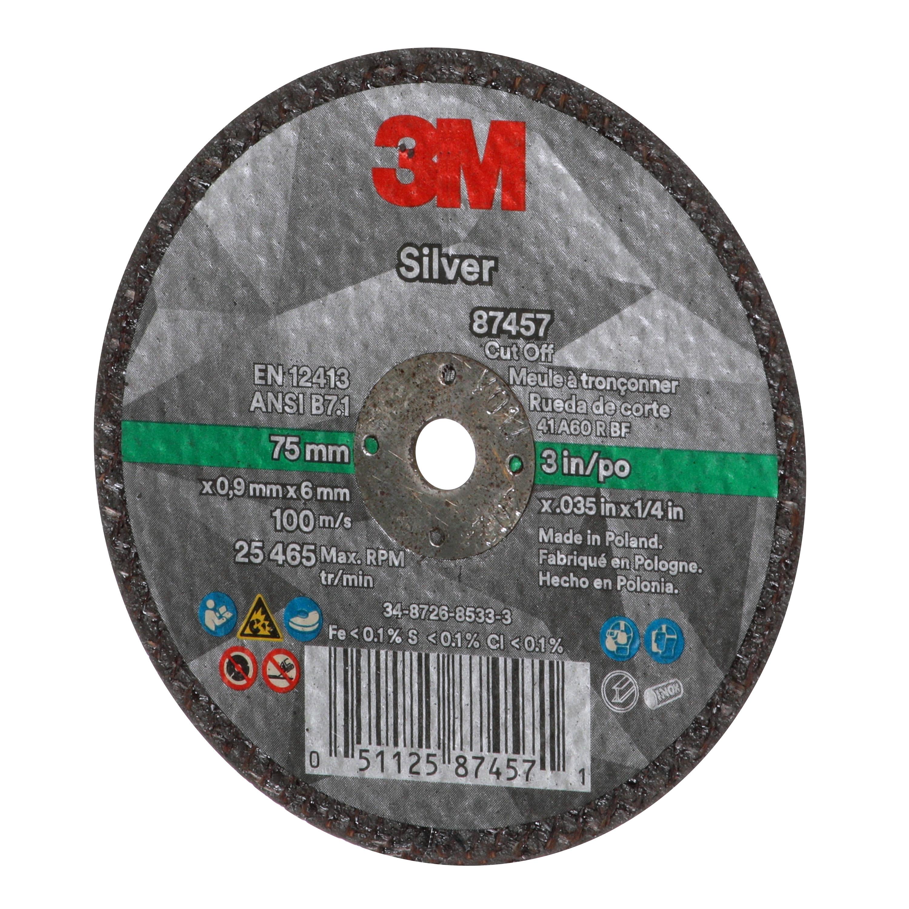 CUT-OFF WHL 3IN 0.035IN CERAMIC 25465RPM