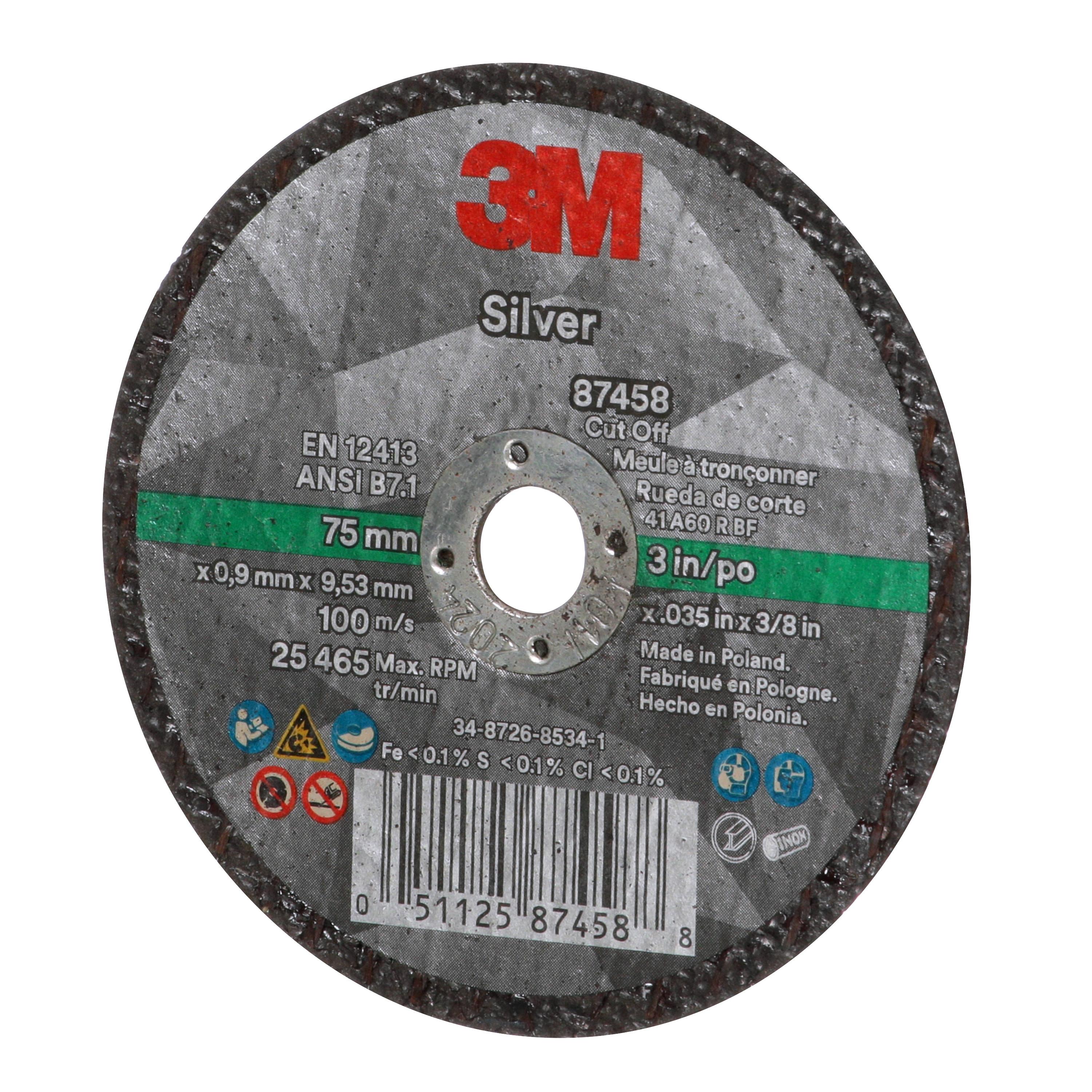 CUT-OFF WHL 3IN 0.035IN CERAMIC 25465RPM