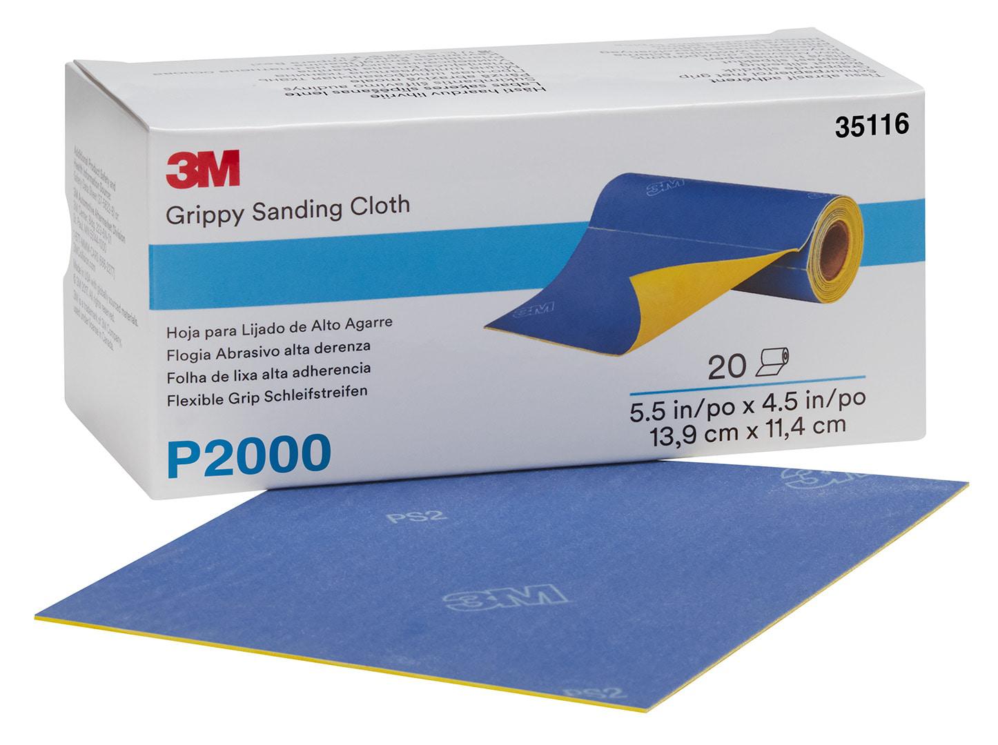 3M GRIPPY SANDING CLOTH 35116 P2000