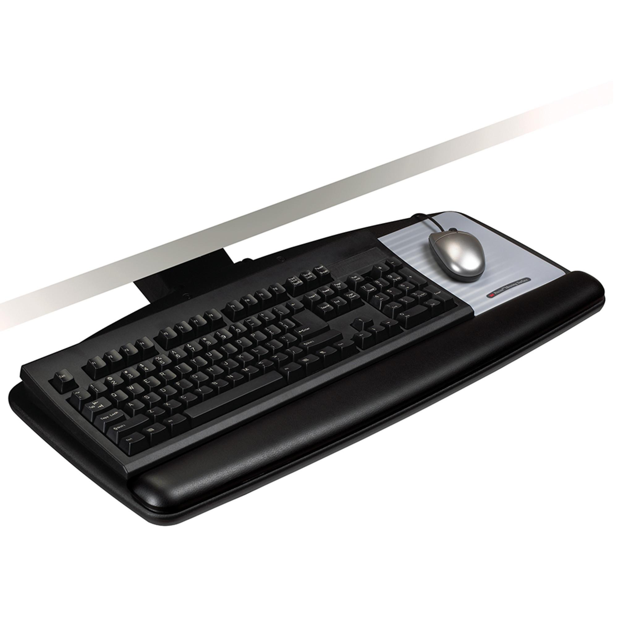 KYBD & MOUSE TRAY BLACK 28IN 23IN 360DEG