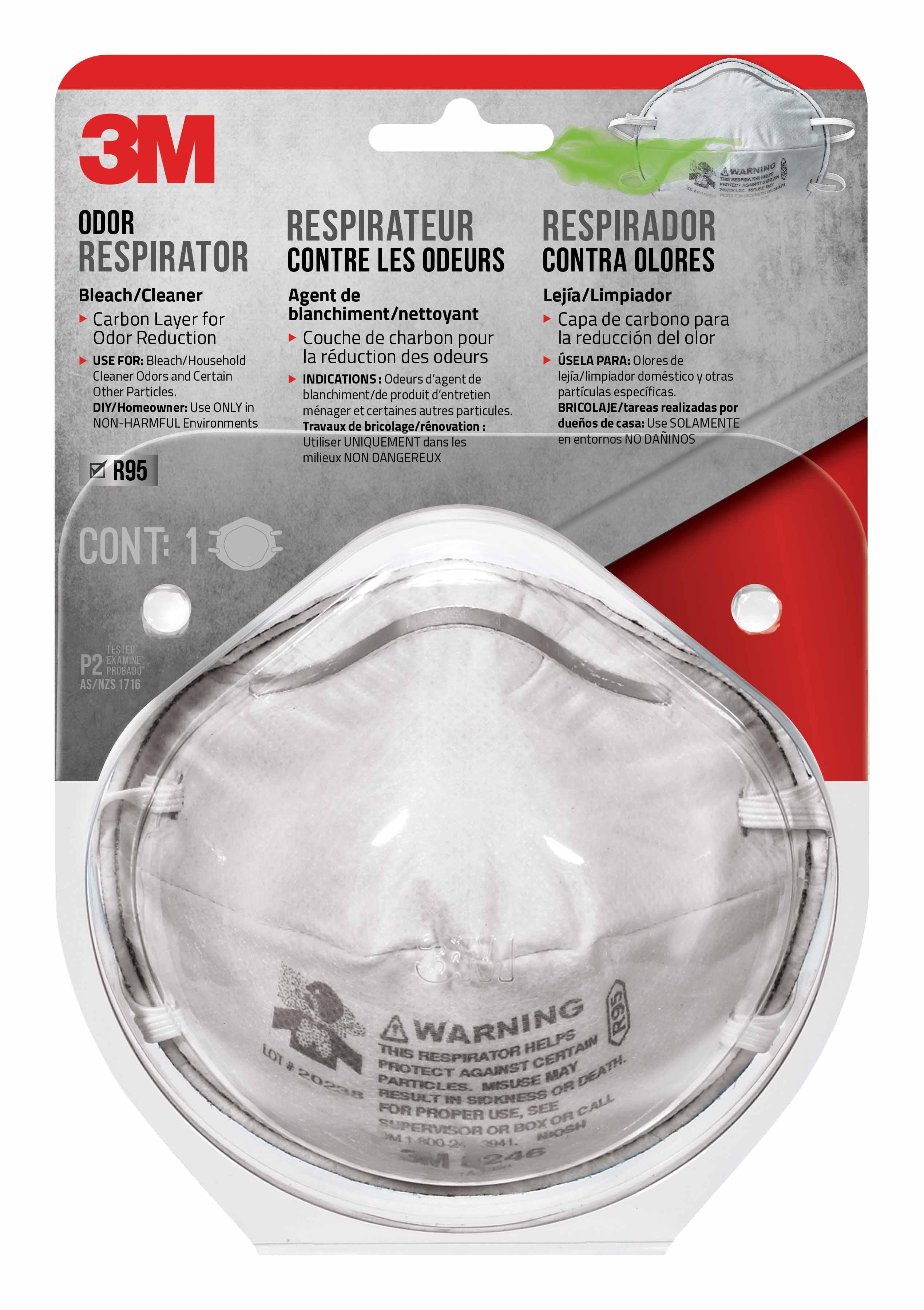 3M HOUSEHOLD CLEANSER ODOR RESPIRATOR