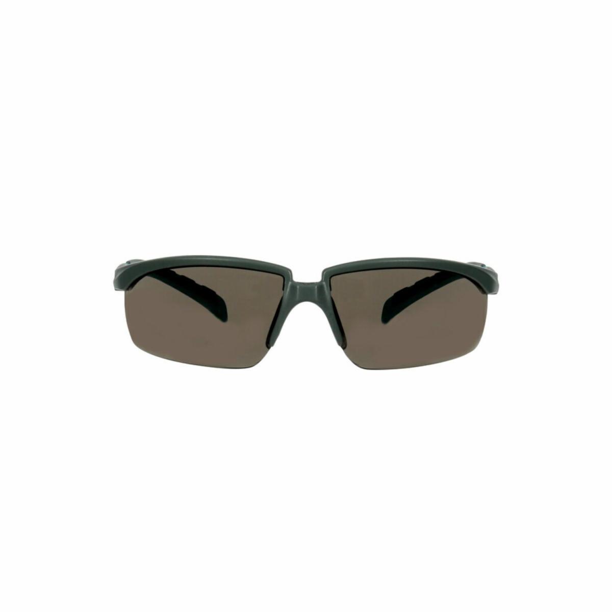 Solus™ 7100203287 Safety Glass, Anti-Scratch/Anti-Fog, Half-Frame Frame, Gray/Teal, Plastic Frame, Polycarbonate Lens, ANSI Z87.1-2015