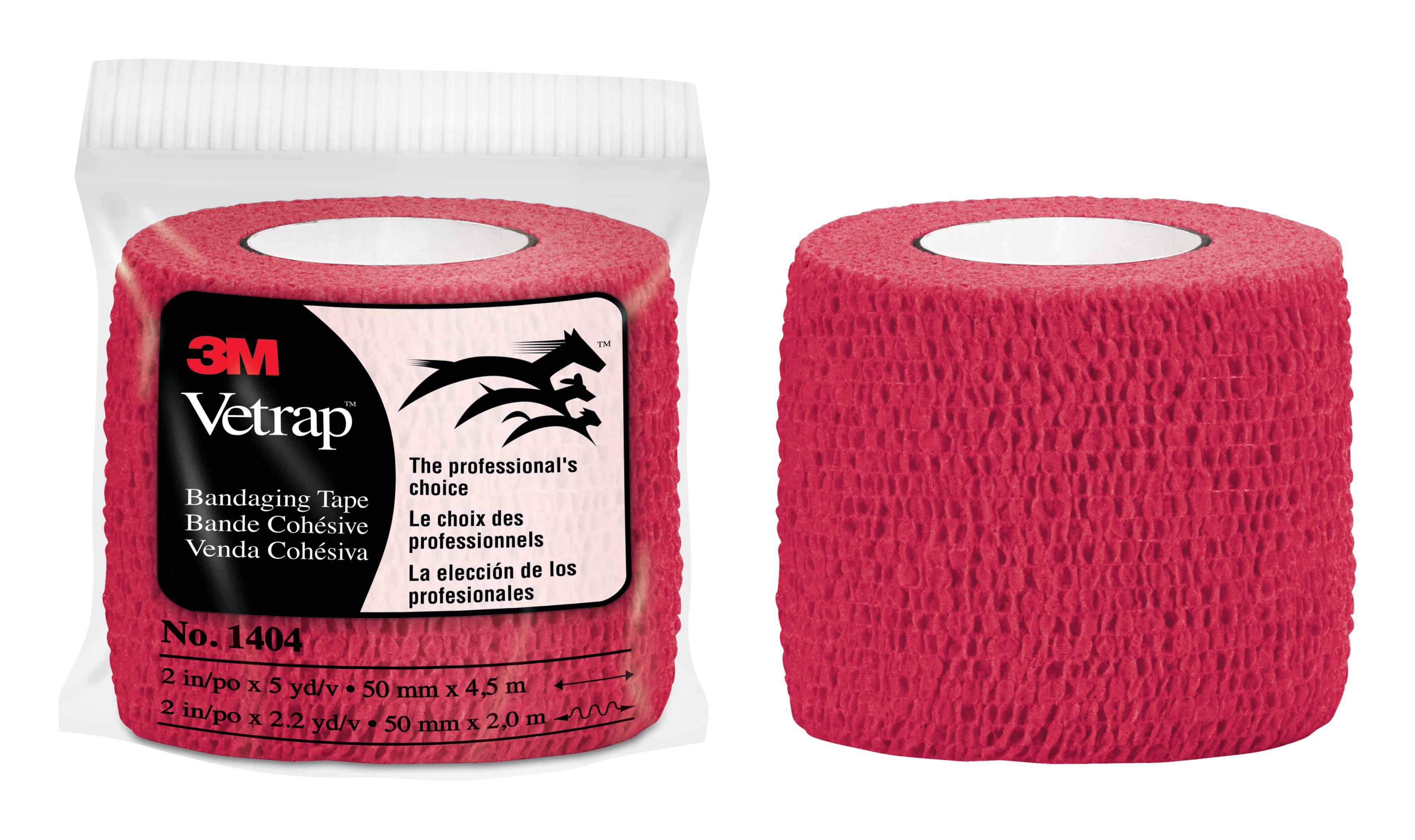 3M VETRAP BANDAGING TAPE 1404R-36 RED 2