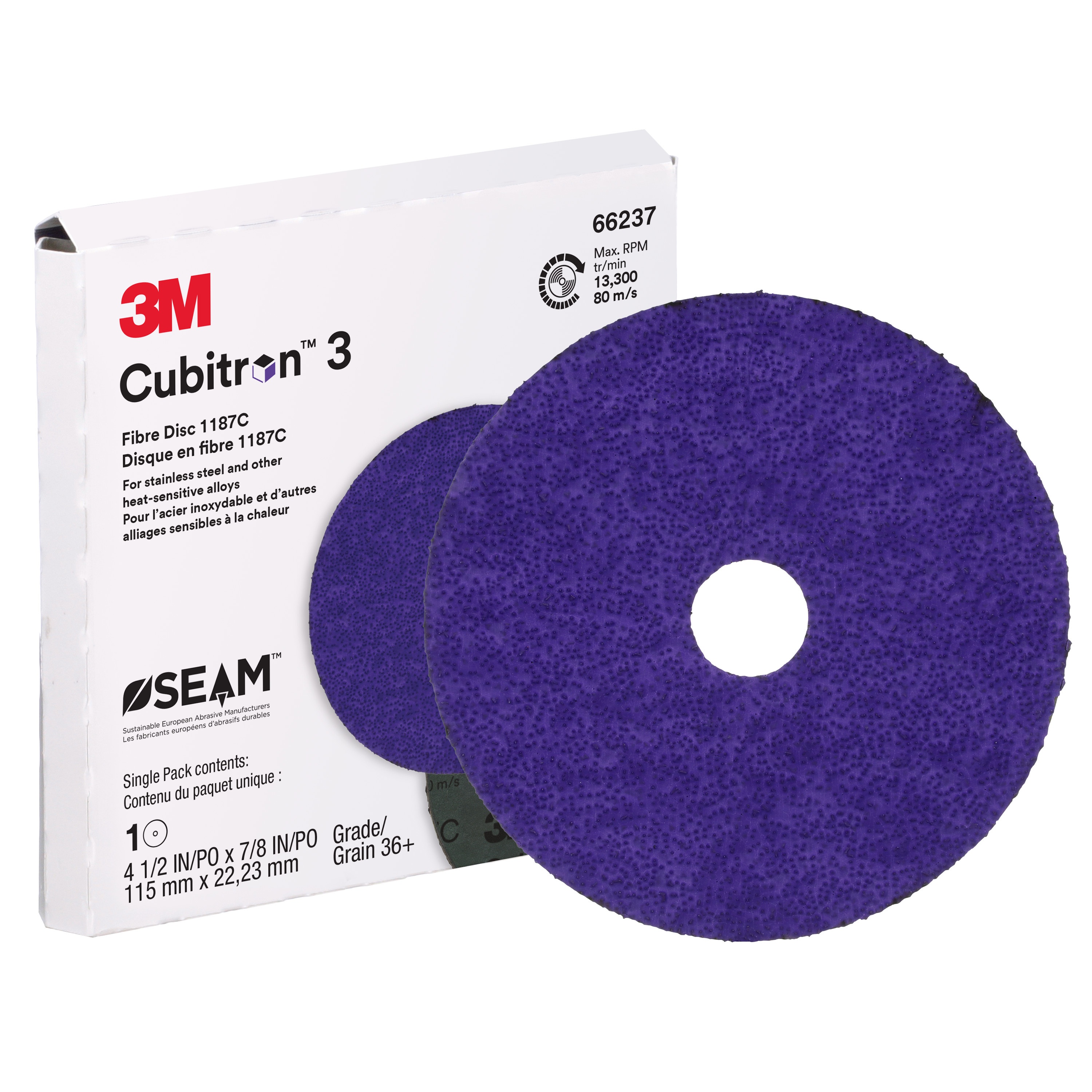CTD ABRSV FBR DISC 4.5IN 0.875IN 36+