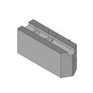 ABBOTT Workholding KTT6A Serrated Soft Style P Chuck Jaw, For Use With 6 in Chuck, 0.472 in W Slot x 0.787 in Hole Space