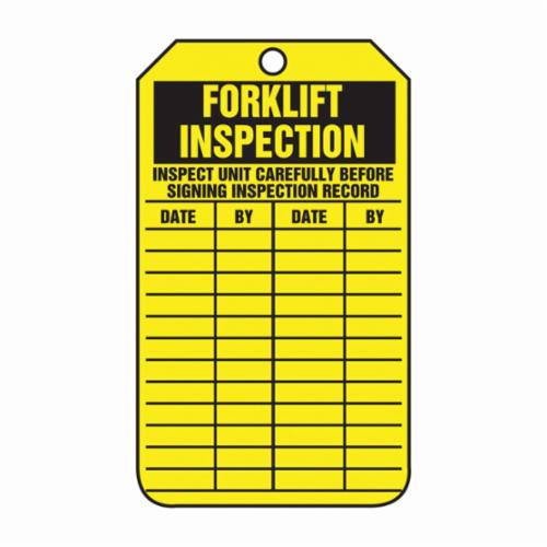 TAG SAF 5-3/4IN 3-1/4IN BK/YEL 3/8IN