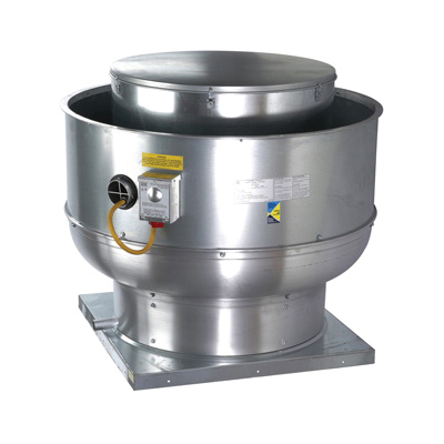 Airmaster® 32527 CBU Belt Drive Centrifugal Upblast Exhaust Fan, 2100 cfm, 208/230/460 V AC, 1/2 hp, 13 in Dia Wheel, Domestic