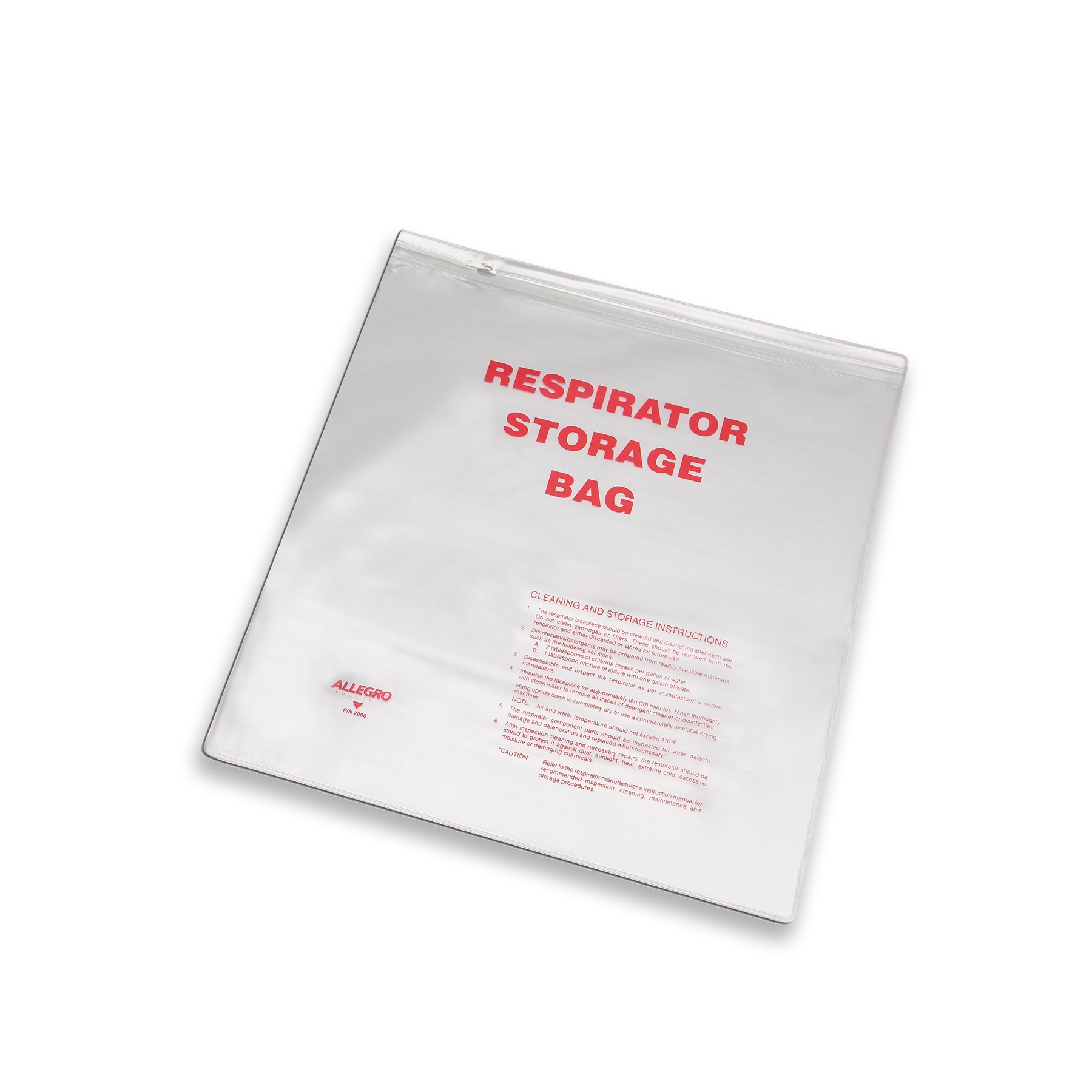 BAG STOR RSPTR ZIP-LOCK CLOSURE CLEAR
