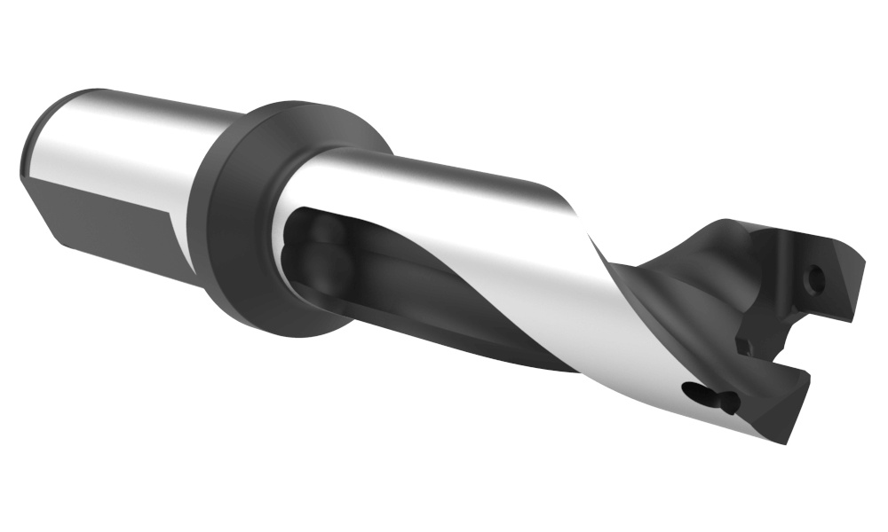 Allied Machine & Engineering GEN3SYS® XT 60322S-25FM 22 Series Replaceable Straight Flute Drill Insert Holder With Internal Through Coolant Channel, Flanged Shank, 72 mm D Drill