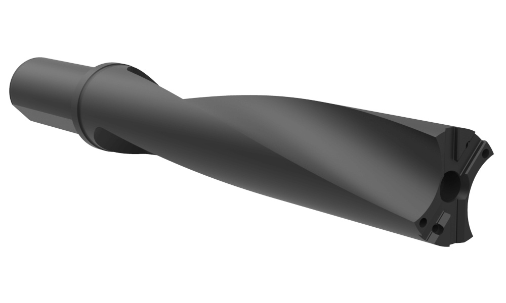 Allied Machine & Engineering APX™ W6305H-200F 63 Series Helical Flute Replaceable Drill Insert Holder With Internal Through Coolant Channel, Flanged Shank, 5-1/8 in D Drill, W6305H Tool Holder