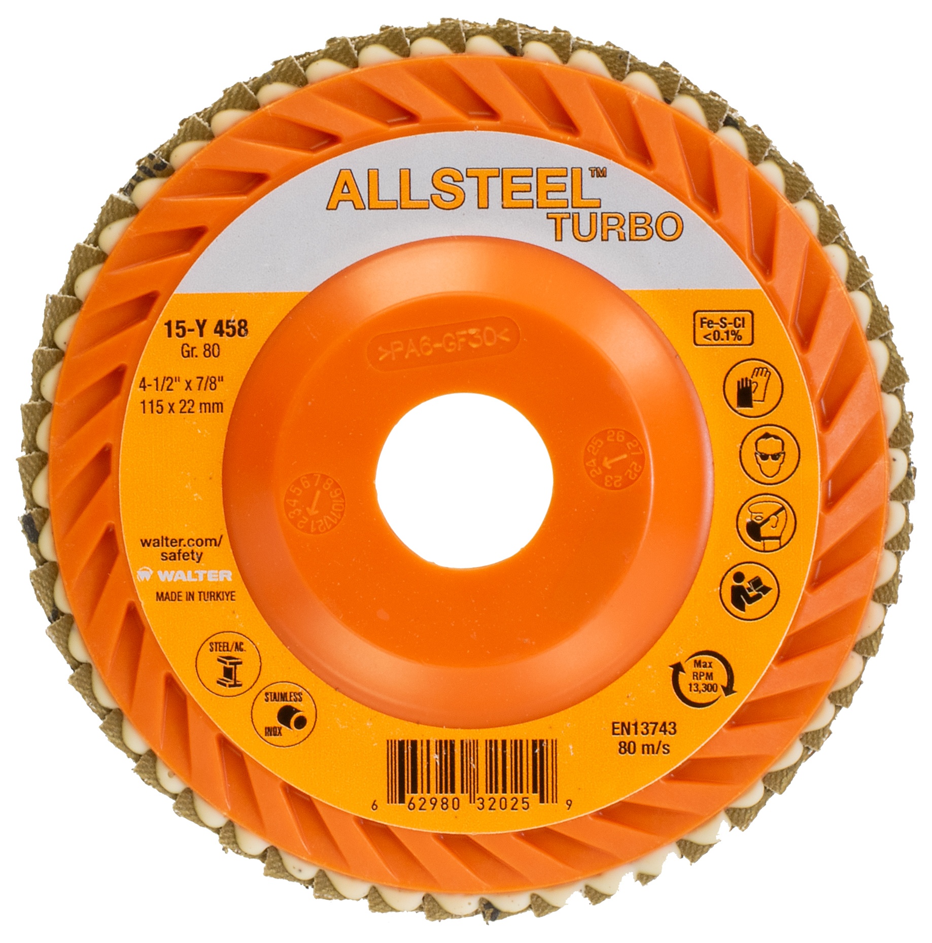 CTD ABRSV FLAP DISCS 4-1/2IN 80