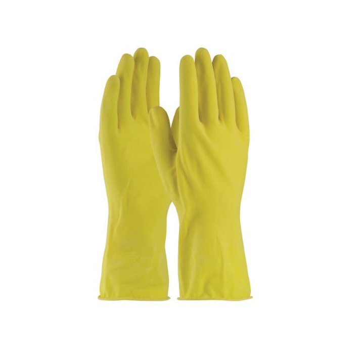 GLOVES RESISTANT CHEMICAL L YEL FLOCK