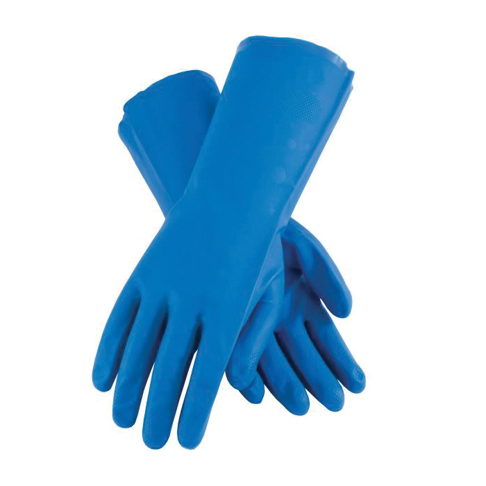GLOVES RESISTANT CHEMICAL 2XL NITRILE BL