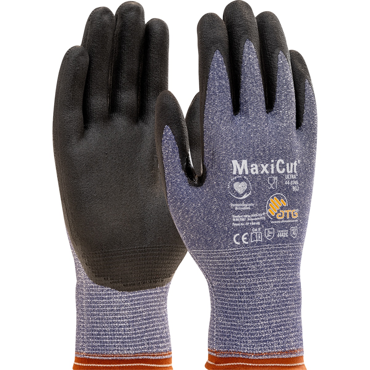 GLOVES RESISTANT CUT 3XL A3 BK/BL 9.65IN