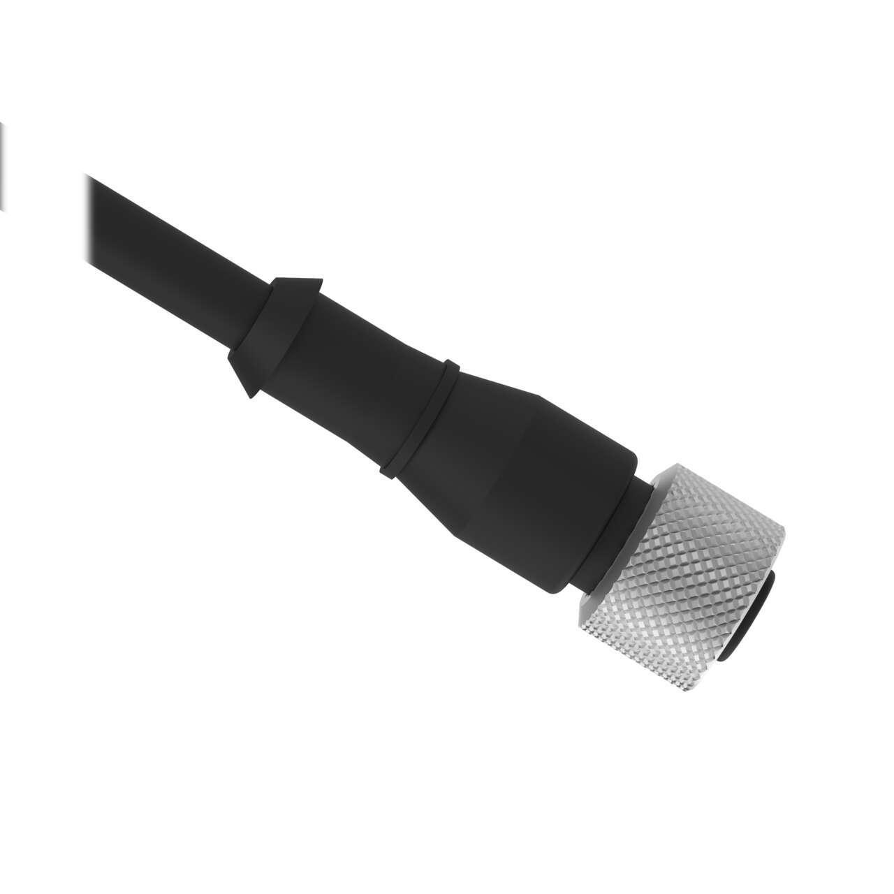 Banner Engineering MQDC1-515 Single End Cordset, M12 x 1 Female Euro Connector, 5 m L Cable, 5 Poles, Single Keyway