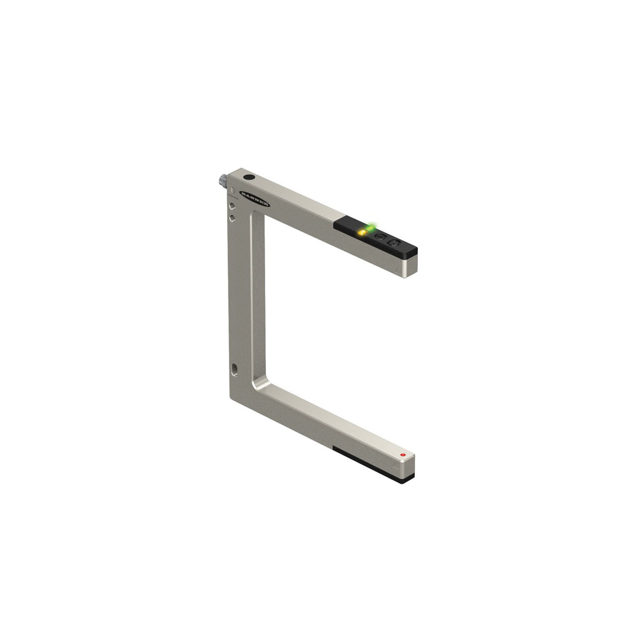 Banner Engineering SLM120P6Q Rugged Slot Sensor, Slot Shape, 120 mm, Red Laser Sensing Beam, 0.5 ms Response, PNP Output