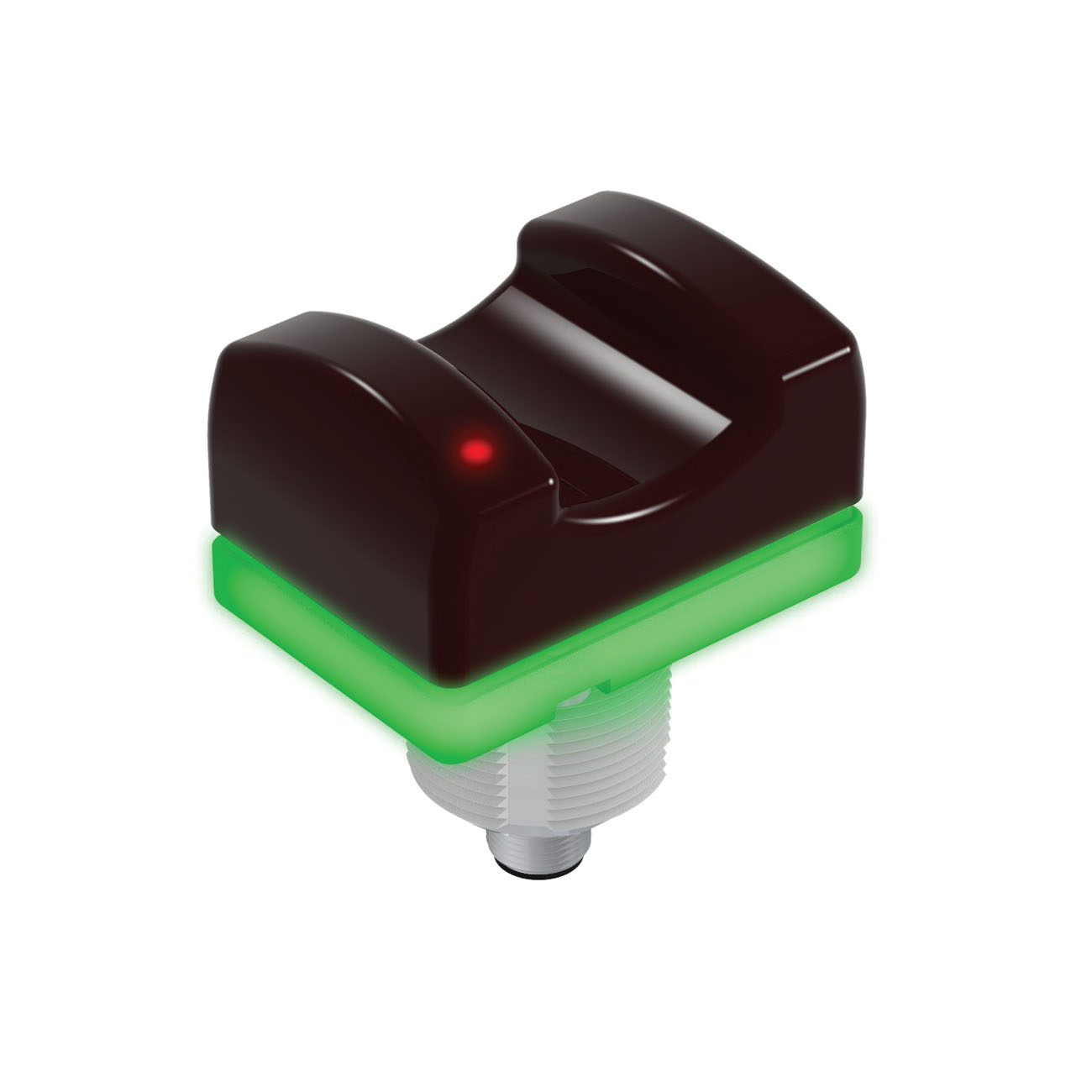 Banner Engineering VTBP6Q Ergonomic Handle Optical Touch Button, 12 to 30 V DC, 100 ms On/Off Response, M12 x 1 Connection, Thermoplastic Polysulfone