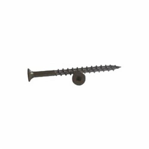 BBI 665151 Hardened Deck Screw, Bugle Head, #8 Screw, 2-1/2 in OAL, Square Drive, Black Phosphate