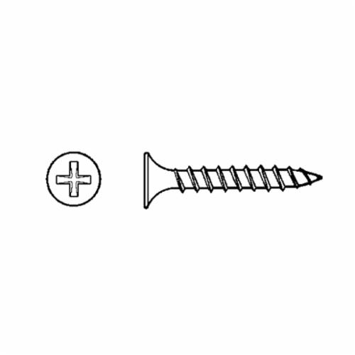 BBI 691513 Drywall Screw, #6, 1-1/4 in OAL, Bugle Head, Gray Phosphate, Phillips® Drive