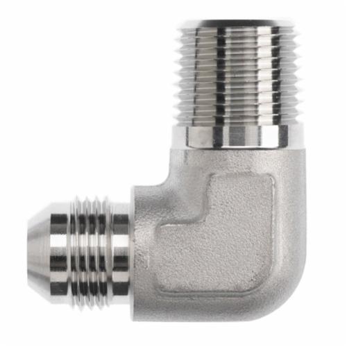 Brennan 2501-06-04-FG Tube Elbow, 9/16-18 x 1/4-18 Nominal, 37 deg Male JIC Flare x Male NPTF, Steel
