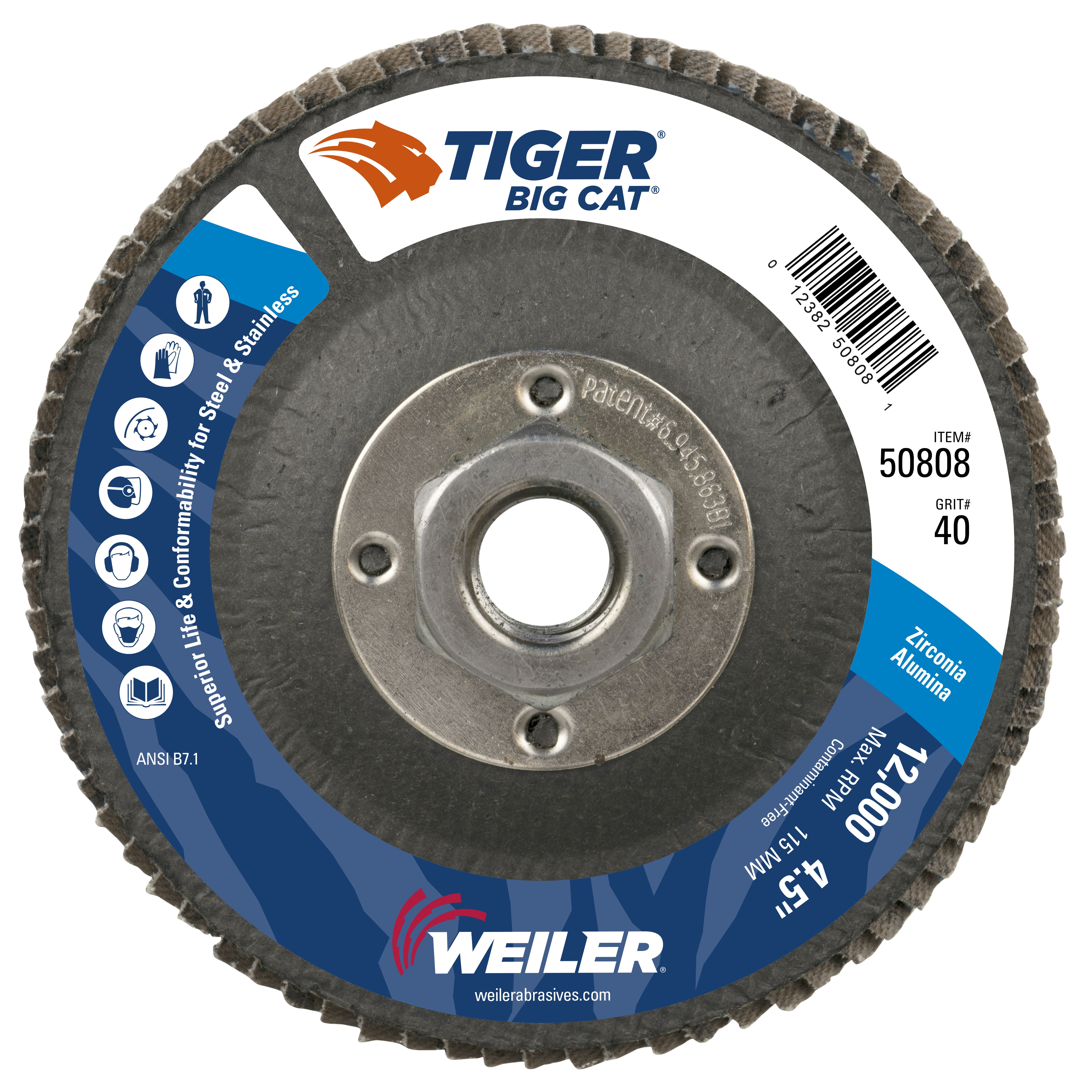 DISC FLAP ABRSV CTD 4-1/2IN 5/8-11 UNC