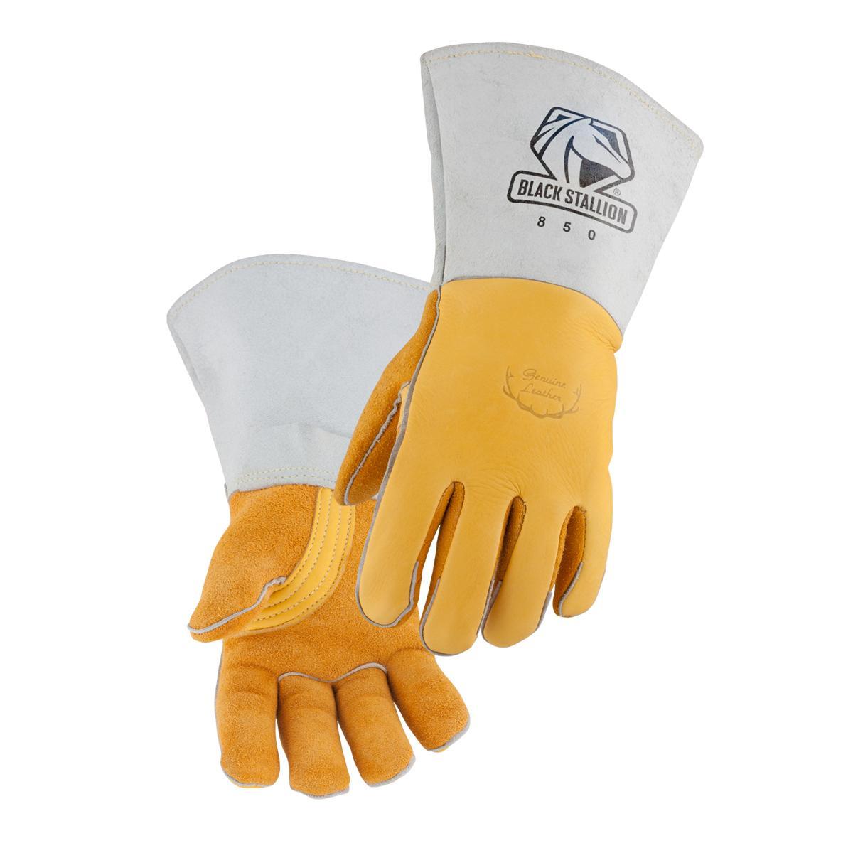 GLOVES WELDING L ELKSKIN YEL UNLINED RGD