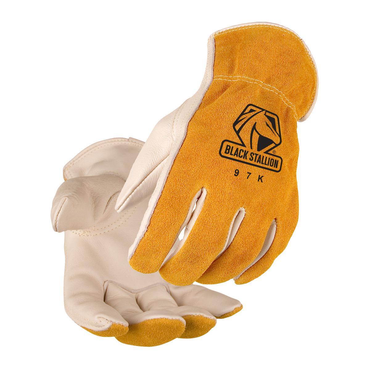 GLOVES GP DRIVERS M SPLIT COWHIDE LTHR