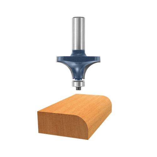 Bosch 85596M Round OverBit, 1-3/4 in Dia Cutting, 1/2 in Dia Shank, Carbide