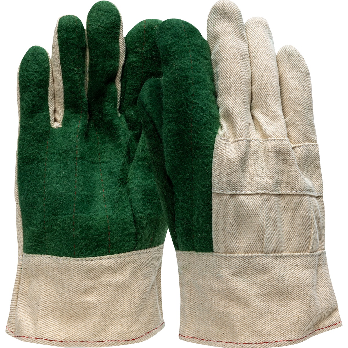 GLOVES MILL HOT L COTTON GRN/NAT HEAT