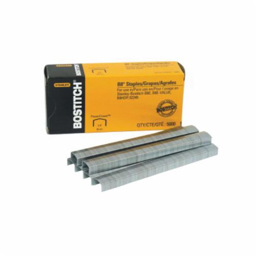 Bostitch® STCRP21151/4 Power Crown Premium Staple, Chisel Point, 1-3/8 in W Crown, 1/4 in L Leg, High Carbon Steel