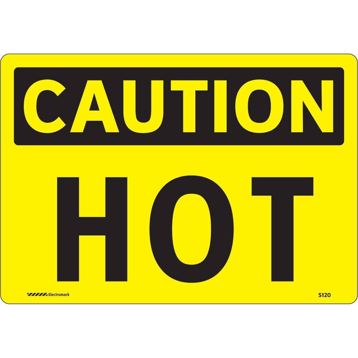 SIGN CAUT CAUT 7IN 10IN BK/YEL SURF TEXT