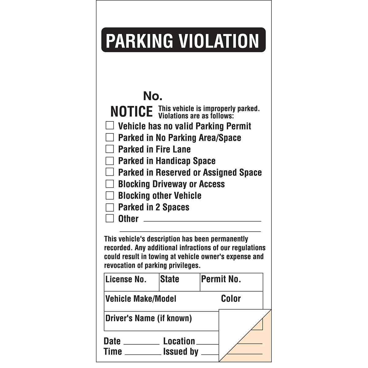 TICKET PRKG TEXT CARDSTOCK 8IN 4IN