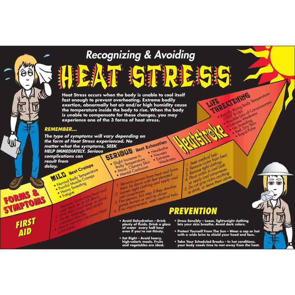 CHART WALL SAF ENG HEAT STRESS 20IN 29IN