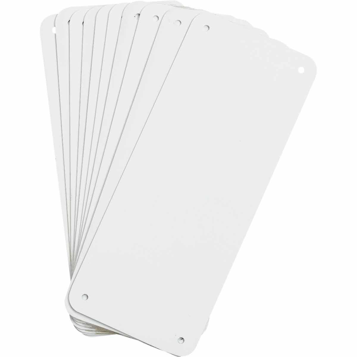 SIGN BLK 4-1/4IN 10-1/4IN B-555 AL WHT