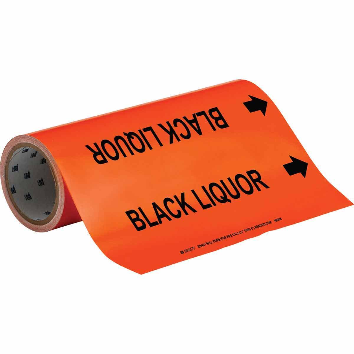 MARKER PIPE BK LQR W LEFT ARROW SYM 12IN