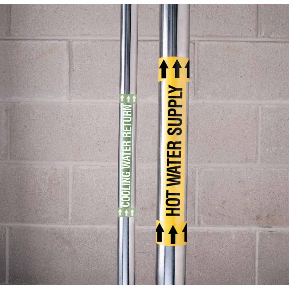 MARKER PIPE WHT ON GRN 3/4 TO 2-3/8IN 4