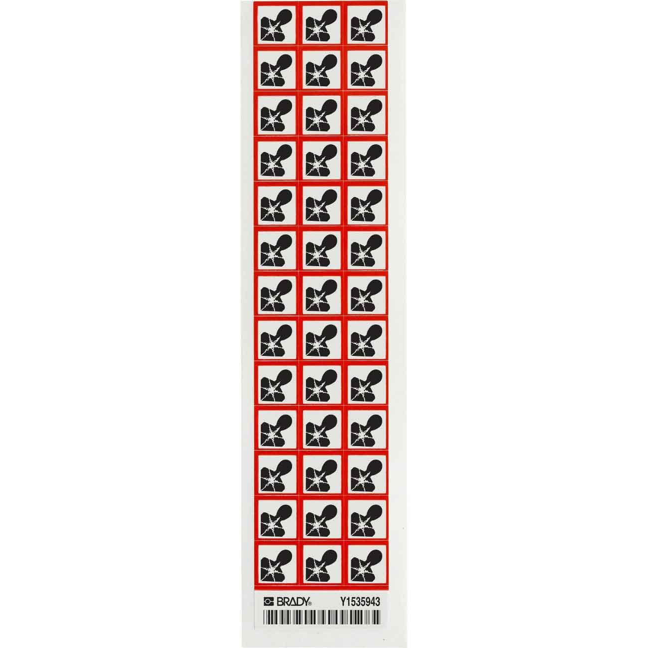 LABEL PICTOGRAM 2IN BK/R ON WHT
